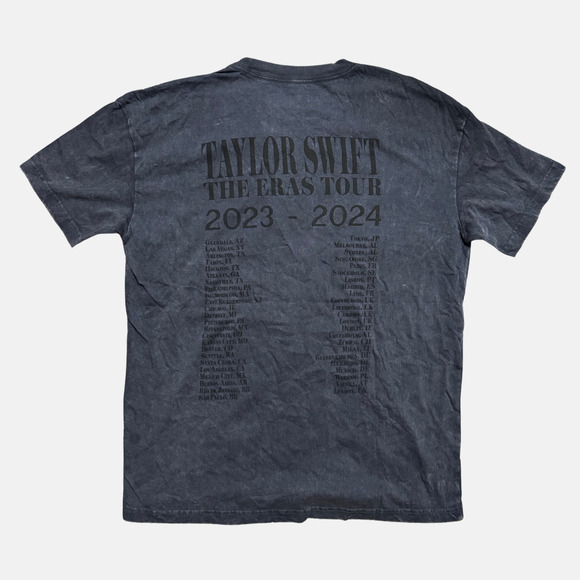 NEW Taylor Swift THE ERAS TOUR T-Shirt sz Small Mineral Wash Gray Tee RARE MERCH - Picture 2 of 4